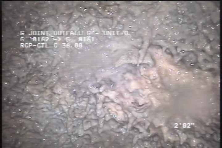 Deposits Attached Grease, 2 %of cross sectional area, from 08 to 04 o'clock, , within 8 inches of joint: YES, Start