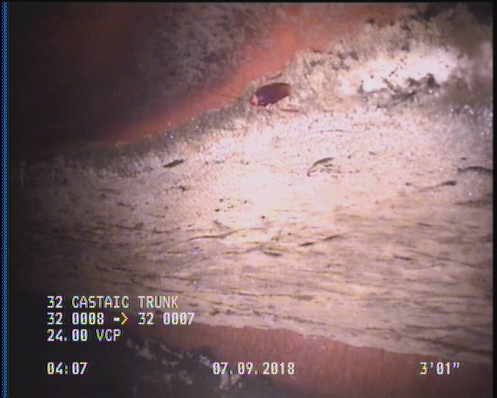 Deposits Attached Grease, 5 %of cross sectional area, from 04 to 08 o'clock, , within 8 inches of joint: YES, Start