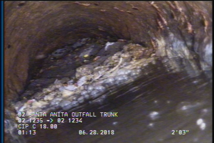 Survey Abandoned - VIEW OF THE SIPHON DOWNLEG FROM U/S MH