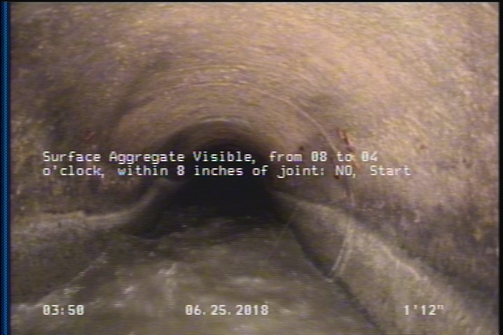 Surface Aggregate Visible, from 08 to 04 o'clock, within 8 inches of joint: NO, Start