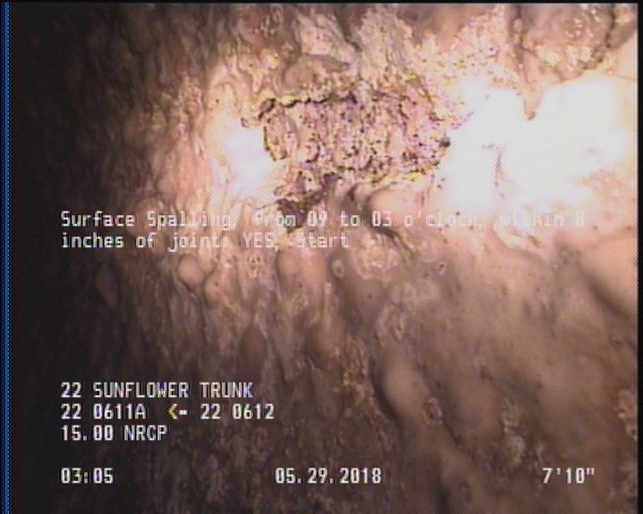 Surface Spalling, from 09 to 03 o'clock, within 8 inches of joint: YES, Start