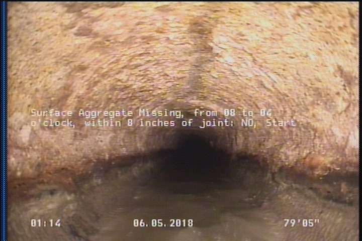 Surface Aggregate Missing, from 08 to 04 o'clock, within 8 inches of joint: NO, Start