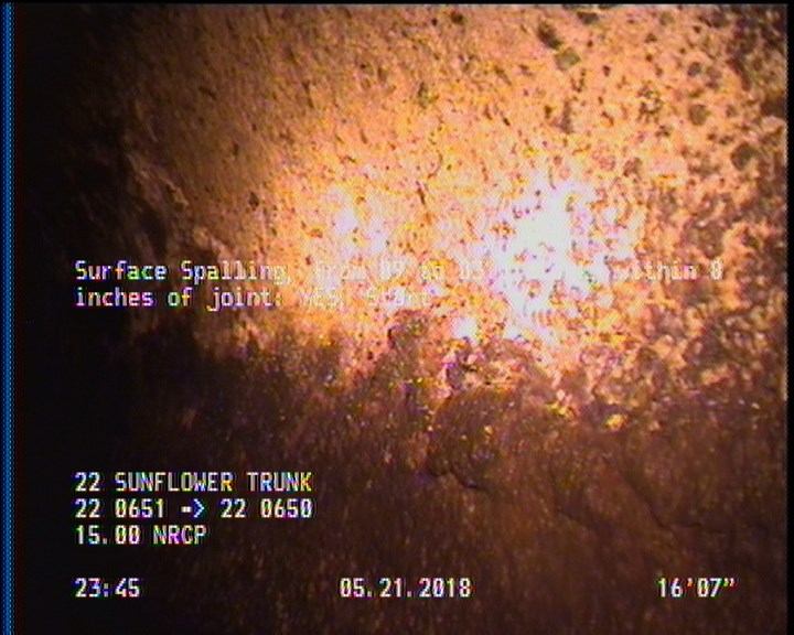 Surface Spalling, from 09 to 03 o'clock, within 8 inches of joint: YES, Start