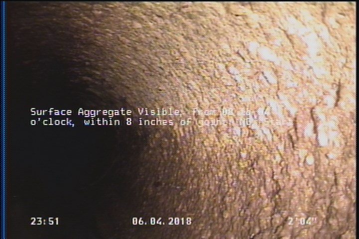 Surface Aggregate Visible, from 08 to 04 o'clock, within 8 inches of joint: NO, Start
