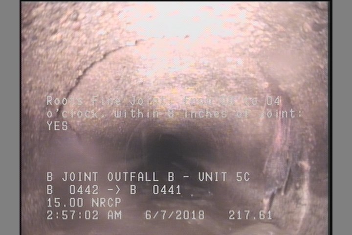 Roots Fine Joint, from 08 to 04 o'clock, within 8 inches of joint: YES