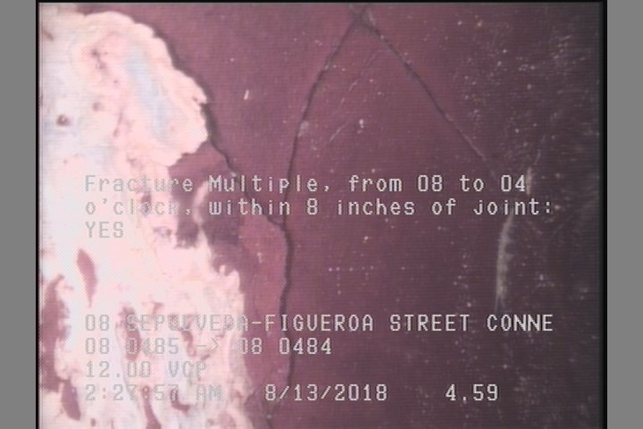 Fracture Multiple, from 08 to 04 o'clock, within 8 inches of joint: YES