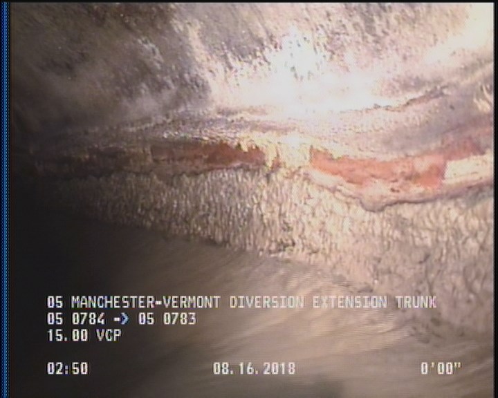 Deposits Attached Grease, 5 %of cross sectional area, from 04 to 08 o'clock, , within 8 inches of joint: YES, Start