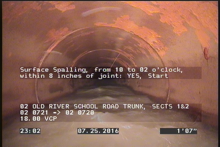 Surface Spalling, from 10 to 02 o'clock, within 8 inches of joint: YES, Start