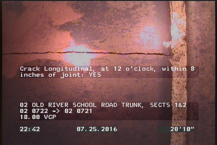 Crack Longitudinal, at 12 o'clock, within 8 inches of joint: YES