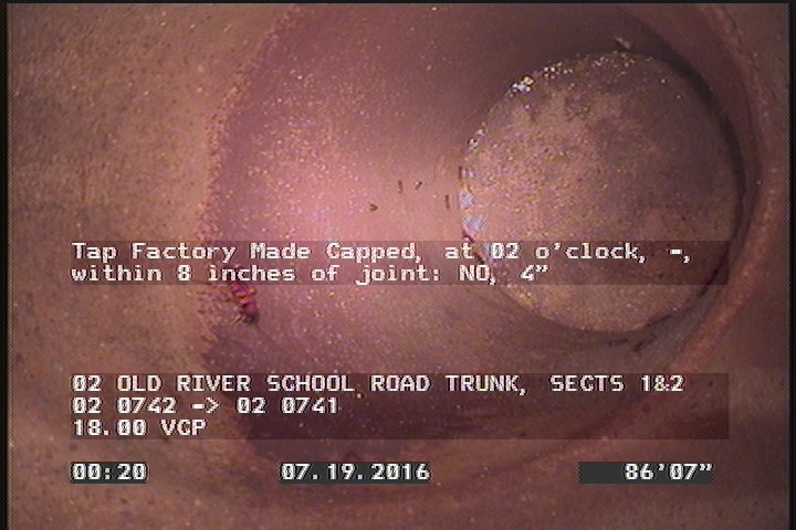Tap Factory Made Capped, at 02 o'clock, -, within 8 inches of joint: NO, 4"