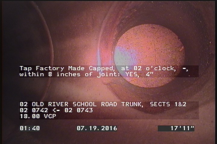 Tap Factory Made Capped, at 02 o'clock, -, within 8 inches of joint: YES, 4"