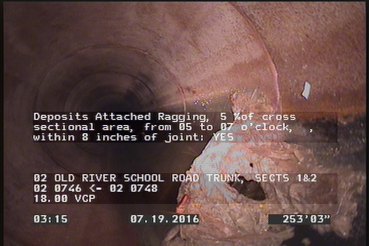 Deposits Attached Ragging, 5 %of cross sectional area, from 05 to 07 o'clock, , within 8 inches of joint: YES