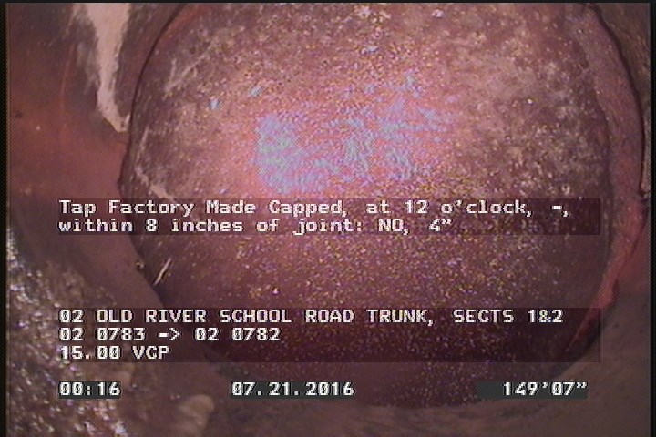 Tap Factory Made Capped, at 12 o'clock, -, within 8 inches of joint: NO, 4"