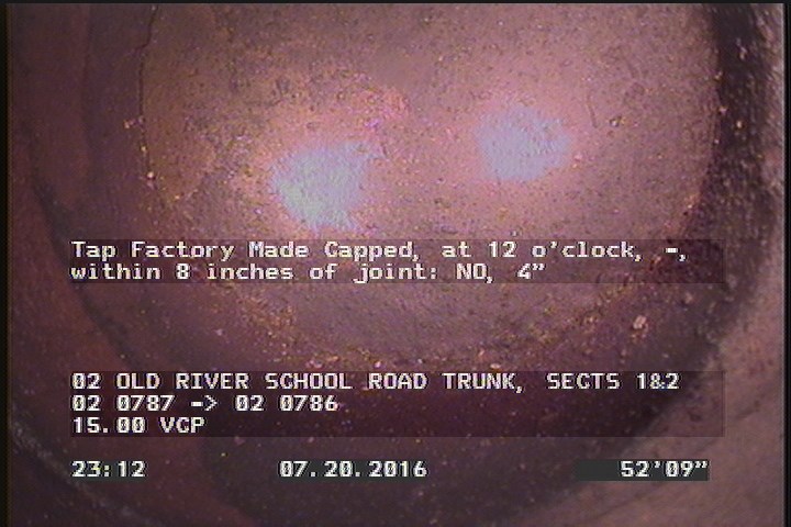 Tap Factory Made Capped, at 12 o'clock, -, within 8 inches of joint: NO, 4"