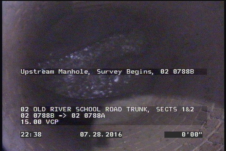 Upstream Manhole, Survey Begins - 02 0788B