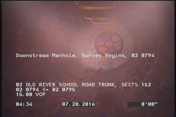 Downstream Manhole, Survey Begins - 02 0794
