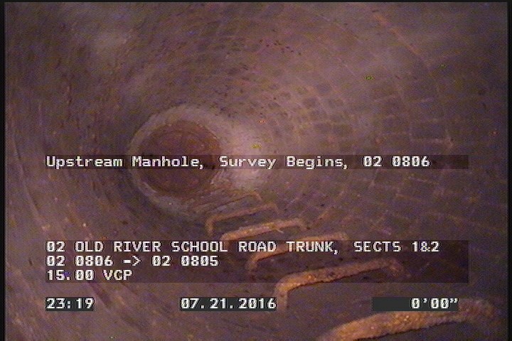 Upstream Manhole, Survey Begins - 02 0806