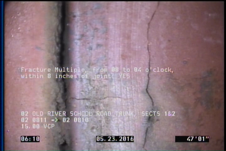 Fracture Multiple, from 08 to 04 o'clock, within 8 inches of joint: YES