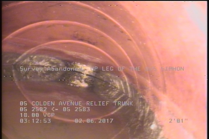 Survey Abandoned - UP LEG OF THE D/S SIPHON