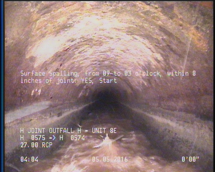Surface Spalling, from 09 to 03 o'clock, within 8 inches of joint: YES, Start