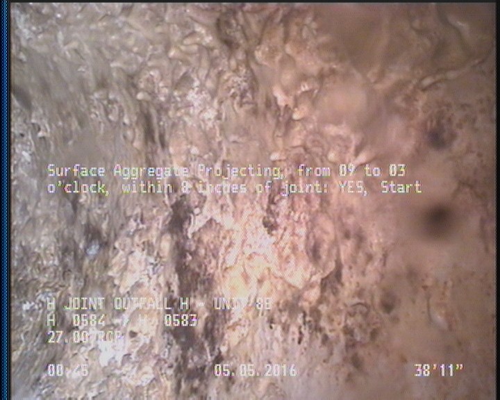 Surface Aggregate Projecting, from 09 to 03 o'clock, within 8 inches of joint: YES, Start