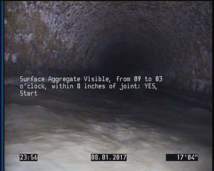 Surface Aggregate Visible, from 09 to 03 o'clock, within 8 inches of joint: YES, Start