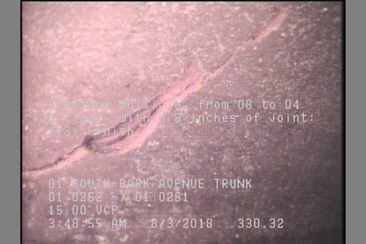Fracture Multiple, from 08 to 04 o'clock, within 8 inches of joint: YES, Finish
