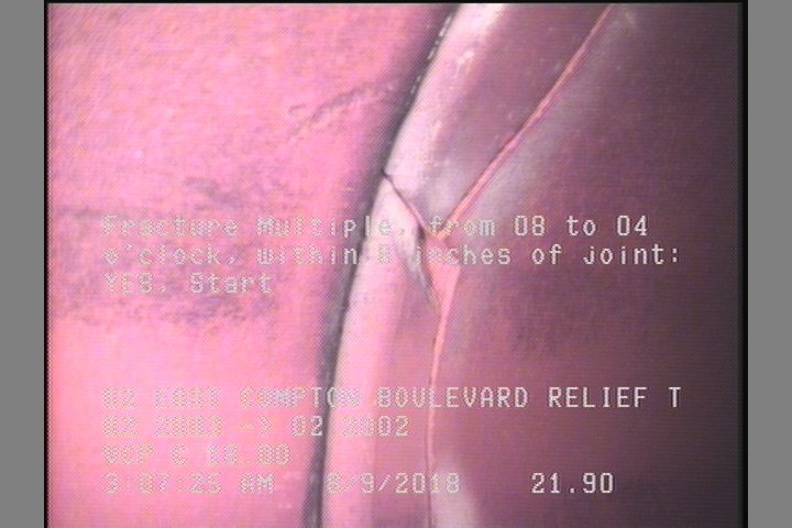 Fracture Multiple, from 08 to 04 o'clock, within 8 inches of joint: YES, Start