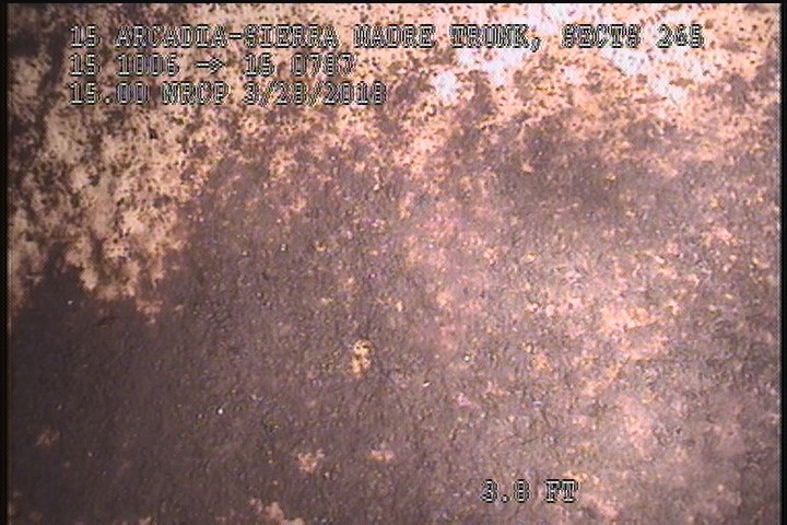 Surface Spalling, from 08 to 04 o'clock, within 8 inches of joint: YES, Start - SWOLLEN CONCRETE