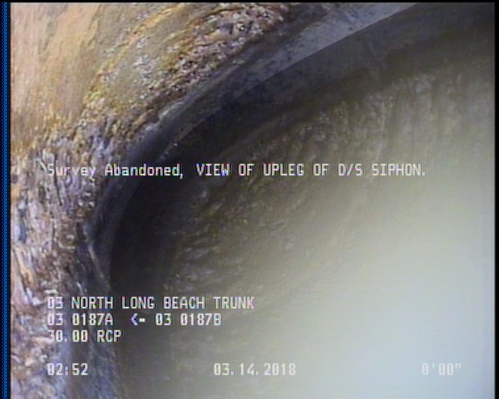 Survey Abandoned - VIEW OF UPLEG OF D/S SIPHON.
