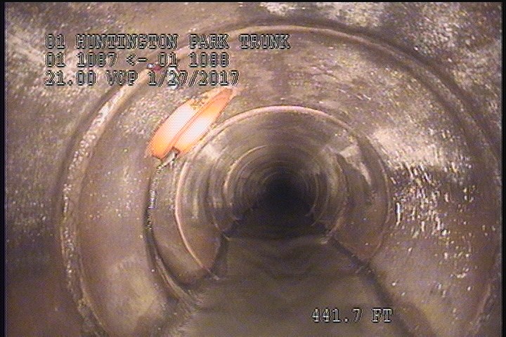 Tap Break-In Active, at 10 o'clock, -, within 8 inches of joint: YES, 4"