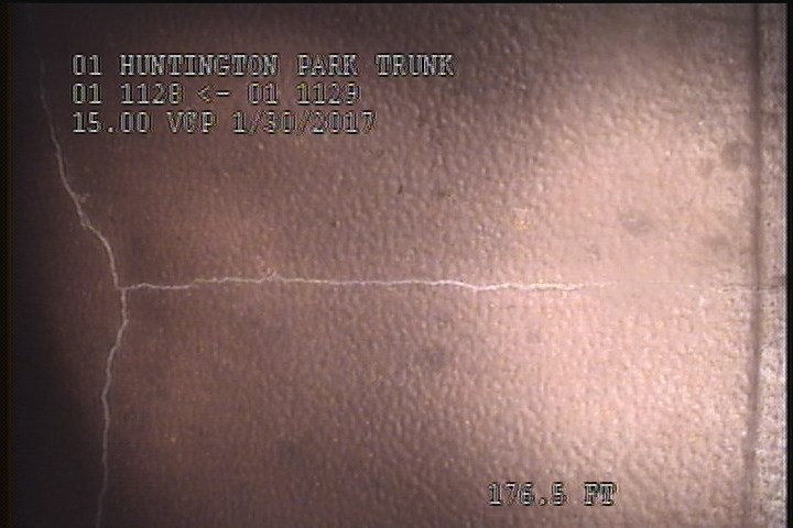 Crack Spiral, from 10 to 12 o'clock, within 8 inches of joint: YES