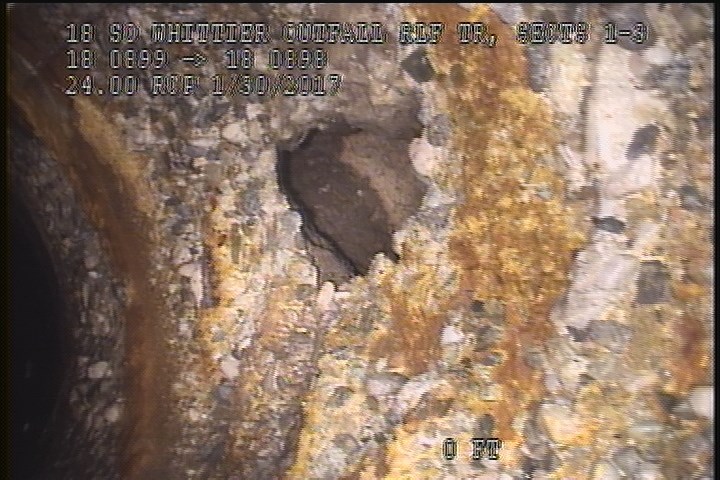 Upstream Manhole, Survey Begins - 11:10 AM