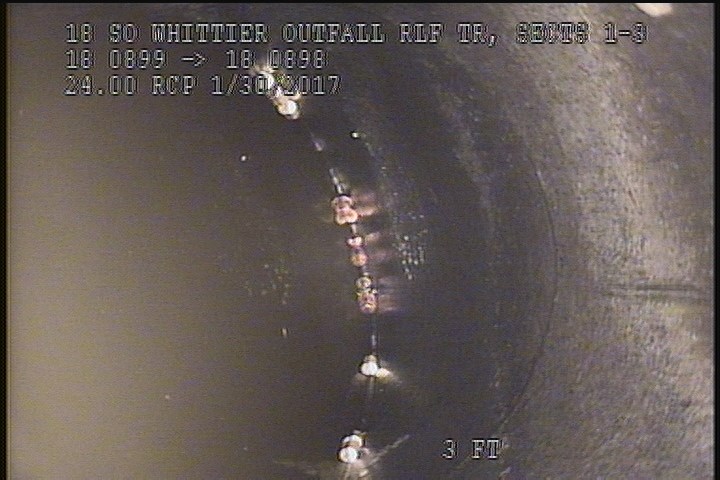 Survey Abandoned - VIEW OF THE DOWNLEG PIPE OF THE U/S SIPHON