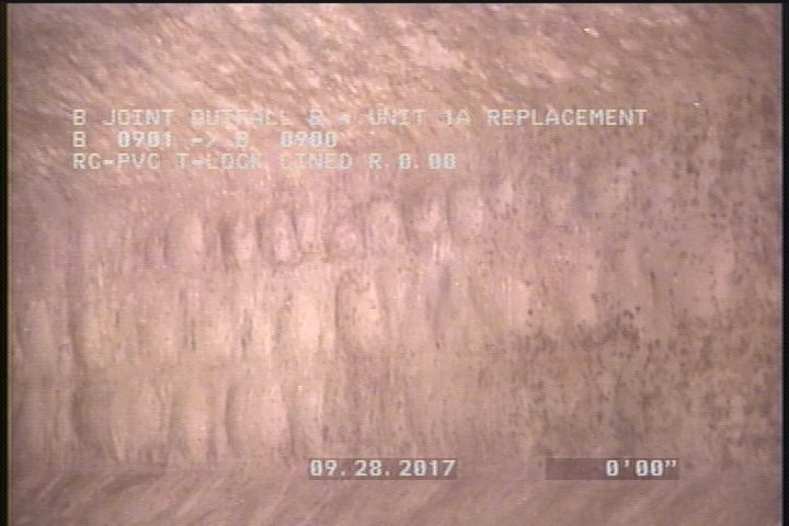 Lining Failure Blistered, from 10 to 02 o'clock, within 8 inches of joint: YES, Start - SMALL
