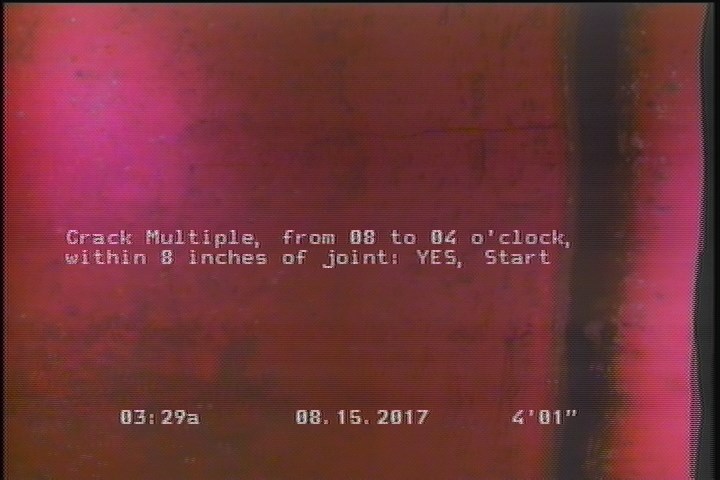 Crack Multiple, from 08 to 04 o'clock, within 8 inches of joint: YES, Start