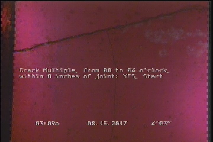 Crack Multiple, from 08 to 04 o'clock, within 8 inches of joint: YES, Start