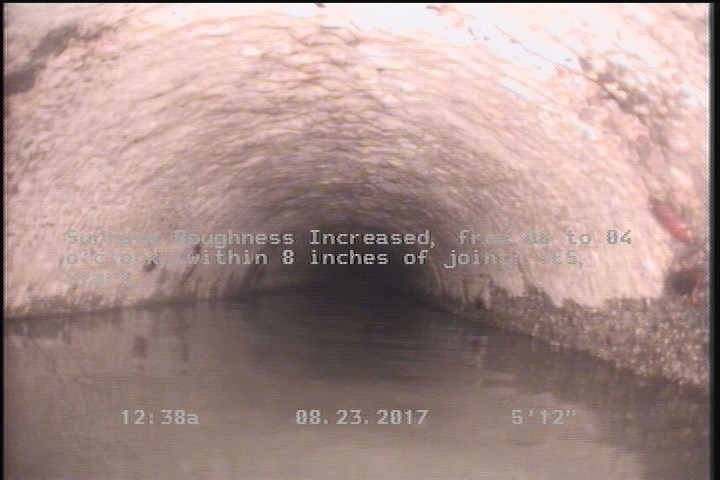 Surface Roughness Increased, from 08 to 04 o'clock, within 8 inches of joint: YES, Start