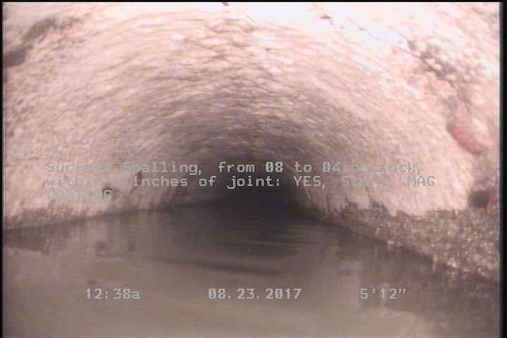 Surface Spalling, from 08 to 04 o'clock, within 8 inches of joint: YES, Start - MAG COATING