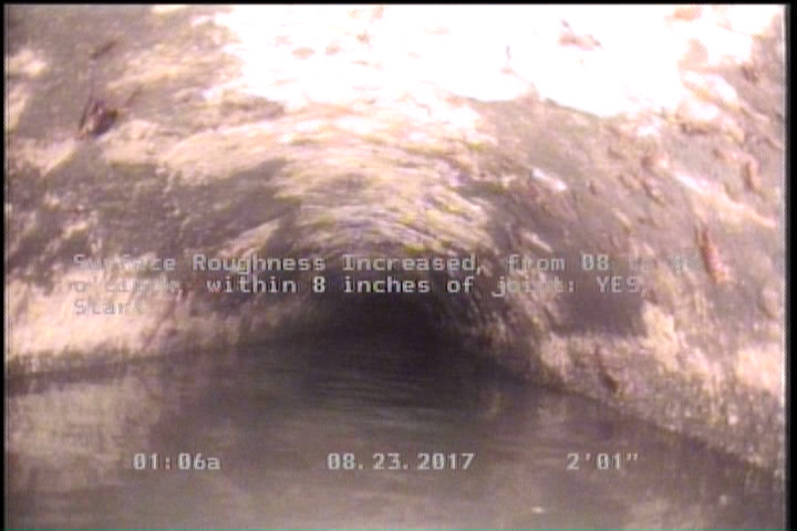 Surface Roughness Increased, from 08 to 04 o'clock, within 8 inches of joint: YES, Start