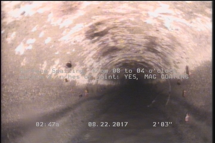 Surface Spalling, from 08 to 04 o'clock, within 8 inches of joint: YES, Start - MAG COATING