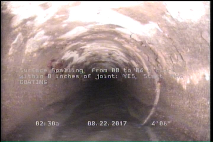 Surface Spalling, from 08 to 04 o'clock, within 8 inches of joint: YES, Start - MAG COATING