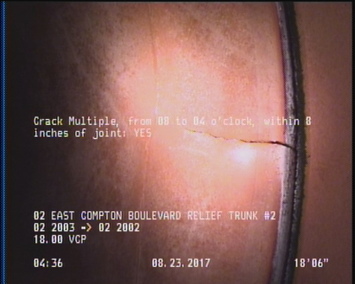 Crack Multiple, from 08 to 04 o'clock, within 8 inches of joint: YES