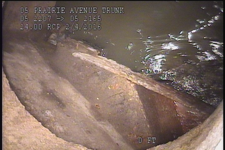 Water Level, 0 %of cross sectional area - NO FLOW STOPLOG IN PLACE