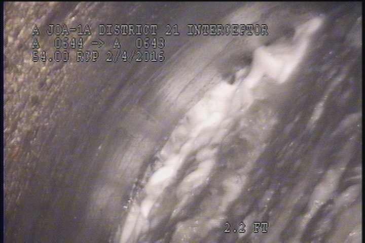 Survey Abandoned - VIEW OF THE DOWNLEG PIPE OF THE U/S SIPHON
