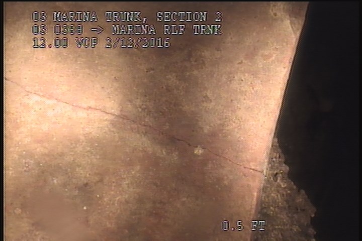 Crack Multiple, from 08 to 04 o'clock, within 8 inches of joint: YES