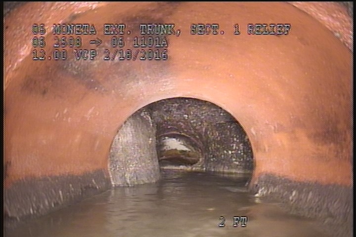Upstream Manhole, Survey Begins - 11:30 AM