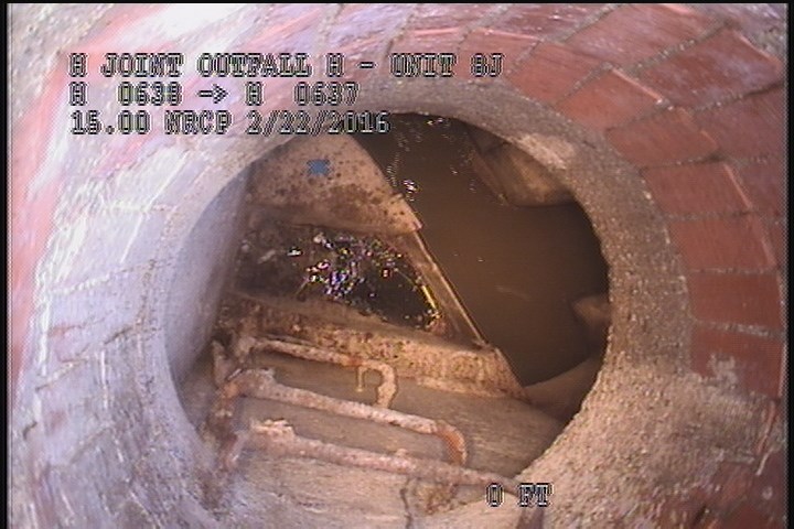 Upstream Manhole, Survey Begins - 8:42 AM