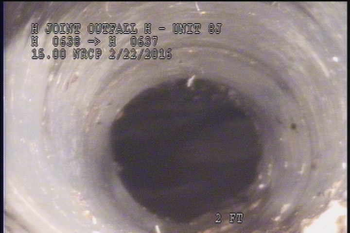 Survey Abandoned - VIEW OF THE DOWNLEG PIPE OF THE U/S SIPHON