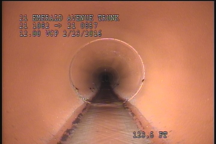 Upstream Manhole, Survey Begins - EMERGENCY INSPECTION, SINKHOLE